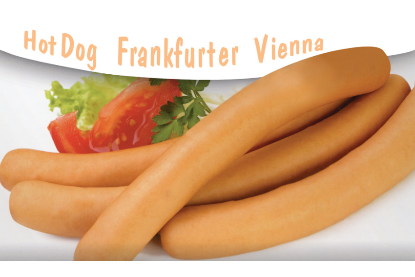 china cooked smoked processed meat sausages hot dog frunkfurter Vienna Collagen casings china supplier manufacture